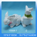 Hot selling ceramic rabbit craft,ceramic rabbit figurines for home decoration